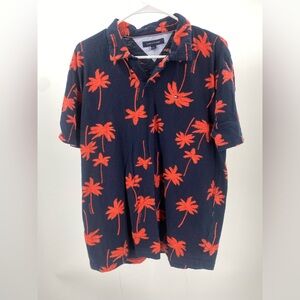 Tommy Hilfiger tropical print pullover shirt. Size Large‎